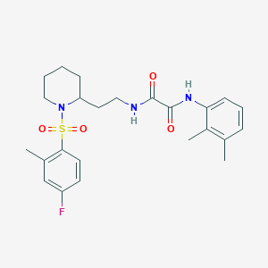 molecular formula C24H30FN3O4S B2715161 N'-(2,3-dimethylphenyl)-N-{2-[1-(4-fluoro-2-methylbenzenesulfonyl)piperidin-2-yl]ethyl}ethanediamide CAS No. 898461-64-8
