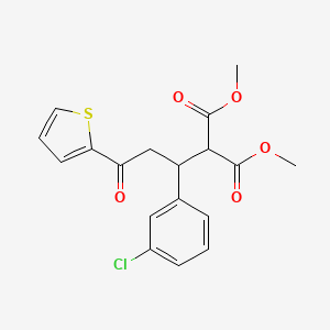 Dimethyl 2-[1-(3-chlorophenyl)-3-oxo-3-(2-thienyl)propyl]malonate