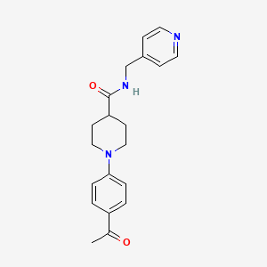 1-(4-acetylphenyl)-N-(4-pyridinylmethyl)-4-piperidinecarboxamide