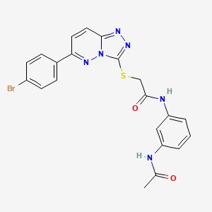 molecular formula C21H17BrN6O2S B2715178 N-(3-acetamidophenyl)-2-((6-(4-bromophenyl)-[1,2,4]triazolo[4,3-b]pyridazin-3-yl)thio)acetamide CAS No. 894053-07-7