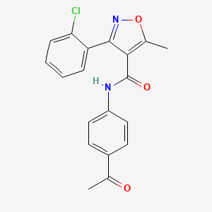 N-(4-acetylphenyl)-3-(2-chlorophenyl)-5-methyl-1,2-oxazole-4-carboxamide