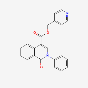 molecular formula C23H18N2O3 B2715191 Pyridin-4-ylmethyl 1-oxo-2-(m-tolyl)-1,2-dihydroisoquinoline-4-carboxylate CAS No. 1226459-75-1