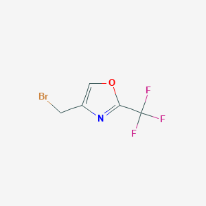 molecular formula C5H3BrF3NO B2715192 4-(Bromomethyl)-2-(trifluoromethyl)oxazole CAS No. 2137577-55-8