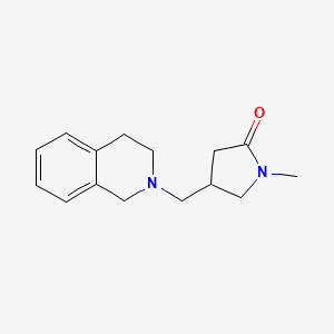 molecular formula C15H20N2O B2715193 1-Methyl-4-[(1,2,3,4-tetrahydroisoquinolin-2-yl)methyl]pyrrolidin-2-one CAS No. 2097894-01-2
