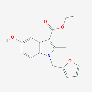 molecular formula C17H17NO4 B271522 Ethyl 1-(furan-2-ylmethyl)-5-hydroxy-2-methylindole-3-carboxylate 