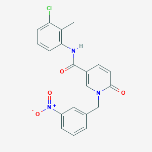 molecular formula C20H16ClN3O4 B2715221 N-(3-chloro-2-methylphenyl)-1-[(3-nitrophenyl)methyl]-6-oxo-1,6-dihydropyridine-3-carboxamide CAS No. 942010-01-7