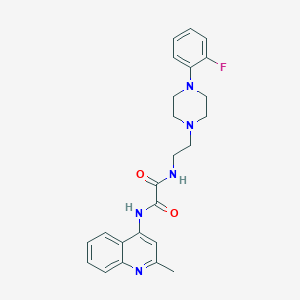 molecular formula C24H26FN5O2 B2715268 N-{2-[4-(2-fluorophenyl)piperazin-1-yl]ethyl}-N'-(2-methylquinolin-4-yl)ethanediamide CAS No. 1049476-57-4