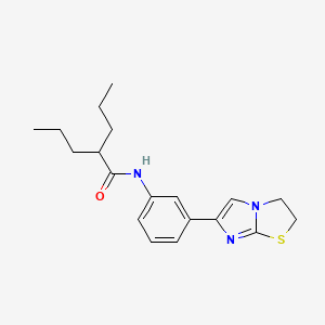 molecular formula C19H25N3OS B2715269 N-[3-(2,3-dihydroimidazo[2,1-b][1,3]thiazol-6-yl)phenyl]-2-propylpentanamide CAS No. 893975-78-5