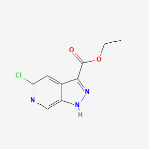molecular formula C9H8ClN3O2 B2715312 Ethyl 5-chloro-1H-pyrazolo[3,4-C]pyridine-3-carboxylate CAS No. 1363382-17-5