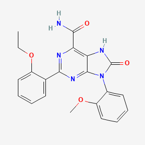 B2715320 2-(2-ethoxyphenyl)-9-(2-methoxyphenyl)-8-oxo-7H-purine-6-carboxamide CAS No. 869069-46-5