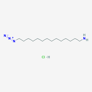 molecular formula C14H31ClN4 B2715324 14-Azidotetradecan-1-amine hydrochloride CAS No. 2303565-61-7