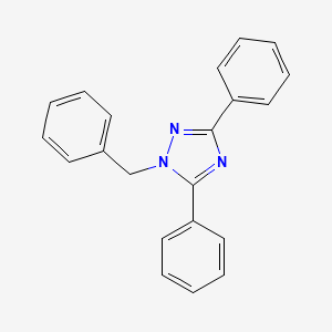 molecular formula C21H17N3 B2715385 1-Benzyl-3,5-diphenyl-1H-1,2,4-triazole CAS No. 80465-12-9