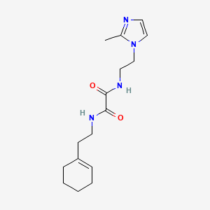 molecular formula C16H24N4O2 B2715389 N'-[2-(cyclohex-1-en-1-yl)ethyl]-N-[2-(2-methyl-1H-imidazol-1-yl)ethyl]ethanediamide CAS No. 1210276-10-0