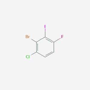 molecular formula C6H2BrClFI B2715400 2-Bromo-3-chloro-6-fluoroiodobenzene CAS No. 1935178-59-8