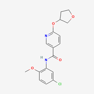 molecular formula C17H17ClN2O4 B2715415 N-(5-chloro-2-methoxyphenyl)-6-((tetrahydrofuran-3-yl)oxy)nicotinamide CAS No. 2034470-05-6