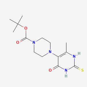 Tert-butyl 4-(6-methyl-4-oxo-2-thioxo-1,2,3,4-tetrahydropyrimidin-5-yl)piperazine-1-carboxylate
