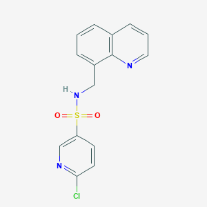 6-chloro-N-[(quinolin-8-yl)methyl]pyridine-3-sulfonamide