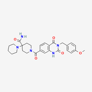 1'-(3-(4-Methoxybenzyl)-2,4-dioxo-1,2,3,4-tetrahydroquinazoline-7-carbonyl)-[1,4'-bipiperidine]-4'-carboxamide