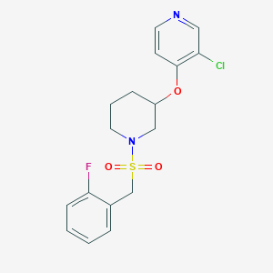 3-Chloro-4-((1-((2-fluorobenzyl)sulfonyl)piperidin-3-yl)oxy)pyridine
