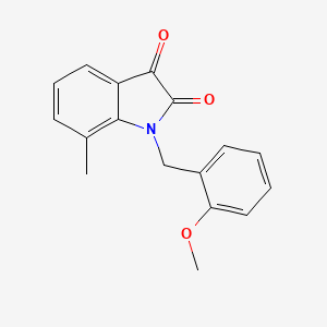 1-[(2-Methoxyphenyl)methyl]-7-methylindole-2,3-dione