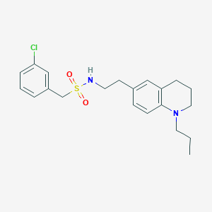 1-(3-chlorophenyl)-N-(2-(1-propyl-1,2,3,4-tetrahydroquinolin-6-yl)ethyl)methanesulfonamide