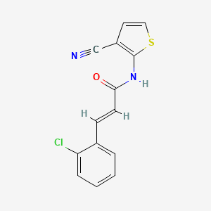 (E)-3-(2-chlorophenyl)-N-(3-cyanothiophen-2-yl)acrylamide