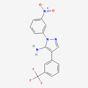 1-(3-nitrophenyl)-4-[3-(trifluoromethyl)phenyl]-1H-pyrazol-5-amine