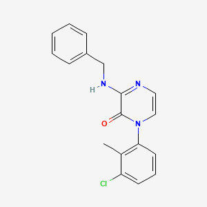 3-(benzylamino)-1-(3-chloro-2-methylphenyl)pyrazin-2(1H)-one