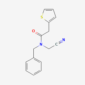 N-benzyl-N-(cyanomethyl)-2-(thiophen-2-yl)acetamide