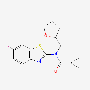N-(6-fluorobenzo[d]thiazol-2-yl)-N-((tetrahydrofuran-2-yl)methyl)cyclopropanecarboxamide
