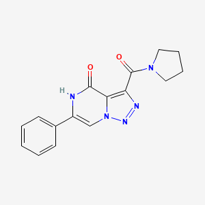 6-phenyl-3-(pyrrolidin-1-ylcarbonyl)[1,2,3]triazolo[1,5-a]pyrazin-4(5H)-one