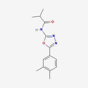 N-(5-(3,4-dimethylphenyl)-1,3,4-oxadiazol-2-yl)isobutyramide
