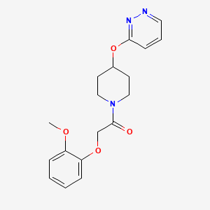 2-(2-Methoxyphenoxy)-1-(4-(pyridazin-3-yloxy)piperidin-1-yl)ethanone