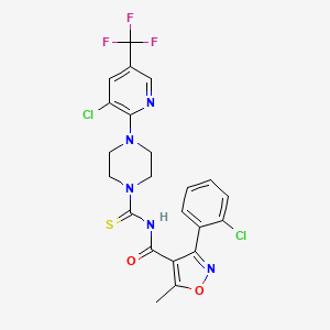 3-(2-chlorophenyl)-N-({4-[3-chloro-5-(trifluoromethyl)-2-pyridinyl]piperazino}carbothioyl)-5-methyl-4-isoxazolecarboxamide