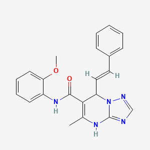 (E)-N-(2-methoxyphenyl)-5-methyl-7-styryl-4,7-dihydro-[1,2,4]triazolo[1,5-a]pyrimidine-6-carboxamide