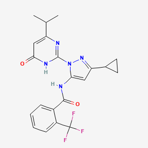 N-(3-cyclopropyl-1-(4-isopropyl-6-oxo-1,6-dihydropyrimidin-2-yl)-1H-pyrazol-5-yl)-2-(trifluoromethyl)benzamide