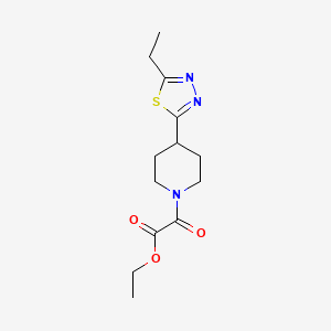 Ethyl 2-(4-(5-ethyl-1,3,4-thiadiazol-2-yl)piperidin-1-yl)-2-oxoacetate