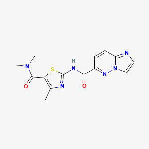 2-{imidazo[1,2-b]pyridazine-6-amido}-N,N,4-trimethyl-1,3-thiazole-5-carboxamide
