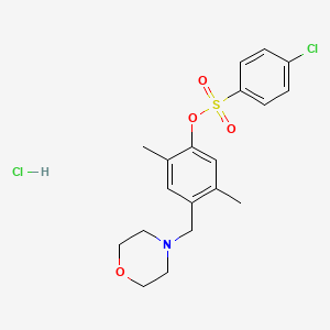 2,5-Dimethyl-4-(morpholinomethyl)phenyl 4-chlorobenzenesulfonate hydrochloride