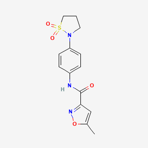 N-(4-(1,1-dioxidoisothiazolidin-2-yl)phenyl)-5-methylisoxazole-3-carboxamide