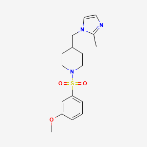 1-((3-methoxyphenyl)sulfonyl)-4-((2-methyl-1H-imidazol-1-yl)methyl)piperidine
