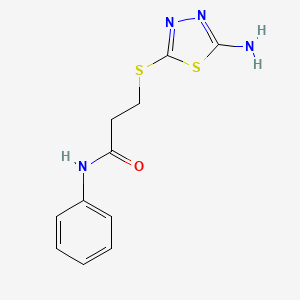 3-[(5-amino-1,3,4-thiadiazol-2-yl)thio]-N-phenylpropanamide
