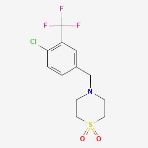 4-[4-Chloro-3-(trifluoromethyl)benzyl]-1lambda~6~,4-thiazinane-1,1-dione