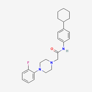 N-(4-cyclohexylphenyl)-2-[4-(2-fluorophenyl)piperazin-1-yl]acetamide