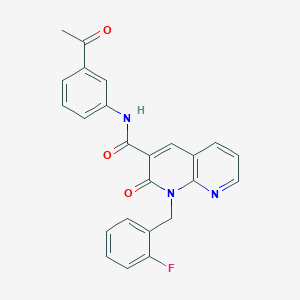 molecular formula C24H18FN3O3 B2715515 N-(3-acetylphenyl)-1-(2-fluorobenzyl)-2-oxo-1,2-dihydro-1,8-naphthyridine-3-carboxamide CAS No. 1005296-18-3