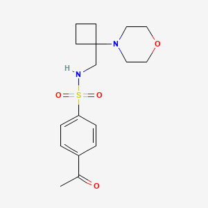 4-Acetyl-N-[(1-morpholin-4-ylcyclobutyl)methyl]benzenesulfonamide