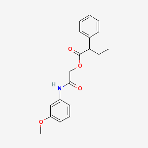 molecular formula C19H21NO4 B2715519 [(3-Methoxyphenyl)carbamoyl]methyl 2-phenylbutanoate CAS No. 380179-02-2