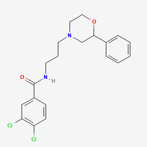 molecular formula C20H22Cl2N2O2 B2715521 3,4-dichloro-N-(3-(2-phenylmorpholino)propyl)benzamide CAS No. 954246-57-2