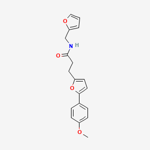 molecular formula C19H19NO4 B2715522 N-(furan-2-ylmethyl)-3-(5-(4-methoxyphenyl)furan-2-yl)propanamide CAS No. 924131-66-8