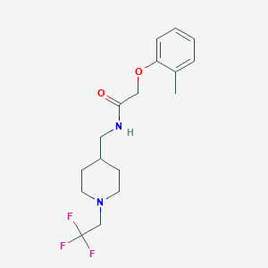 molecular formula C17H23F3N2O2 B2715531 2-(2-Methylphenoxy)-N-[[1-(2,2,2-trifluoroethyl)piperidin-4-yl]methyl]acetamide CAS No. 2320522-99-2
